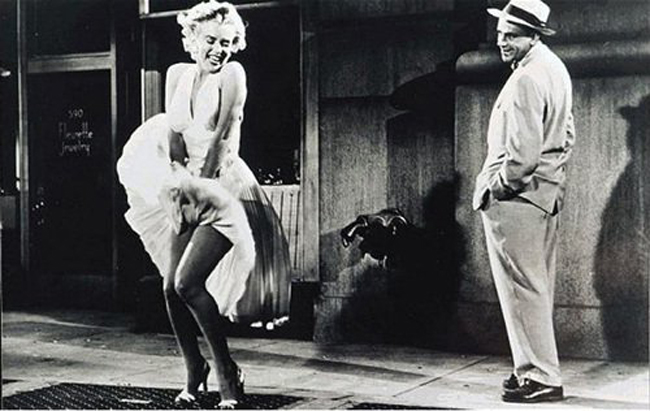 La scène de Marilyn Monroe où sa robe est soulevée par le vent